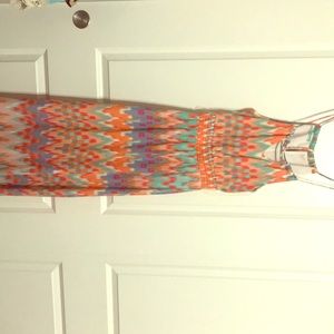 water color maxi dress